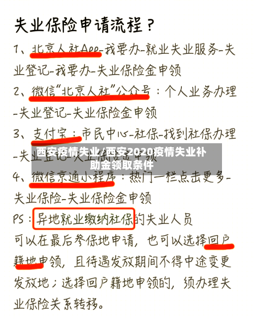 西安疫情失业/西安2020疫情失业补助金领取条件-第2张图片